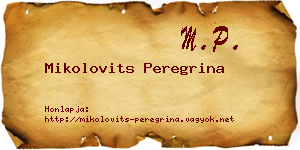 Mikolovits Peregrina névjegykártya